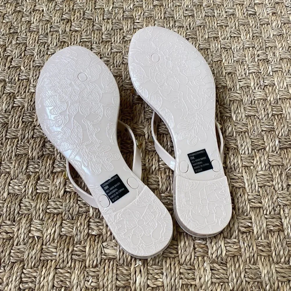 NEW Rubber Slides With Gold Hardware By Steven New York